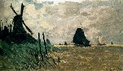 Claude Monet A Windmill Near Zaandam Germany oil painting artist